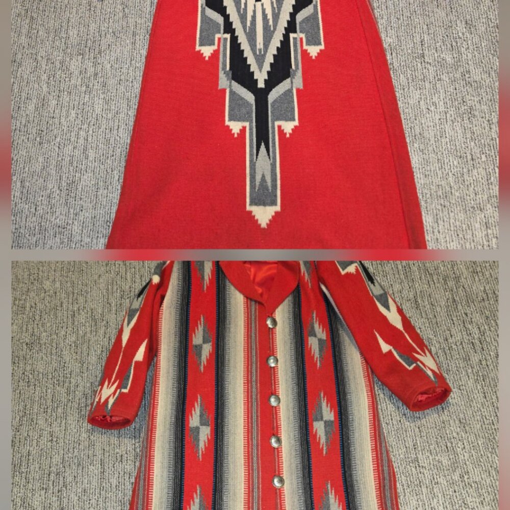 Vintage Chimayo Ortega's Weaving Long Coat - Picture 4 of 16